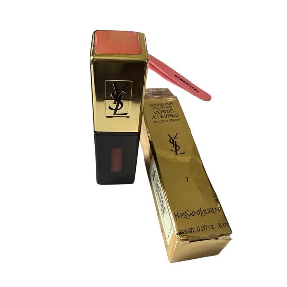 Yves Saint Laurent Rouge pur Couture Glossy Stain 7 Coral Aquarelle 6 ml / 0.2oz - Picture 8 of 9